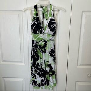Speechless Black and Green Halter Sundress
